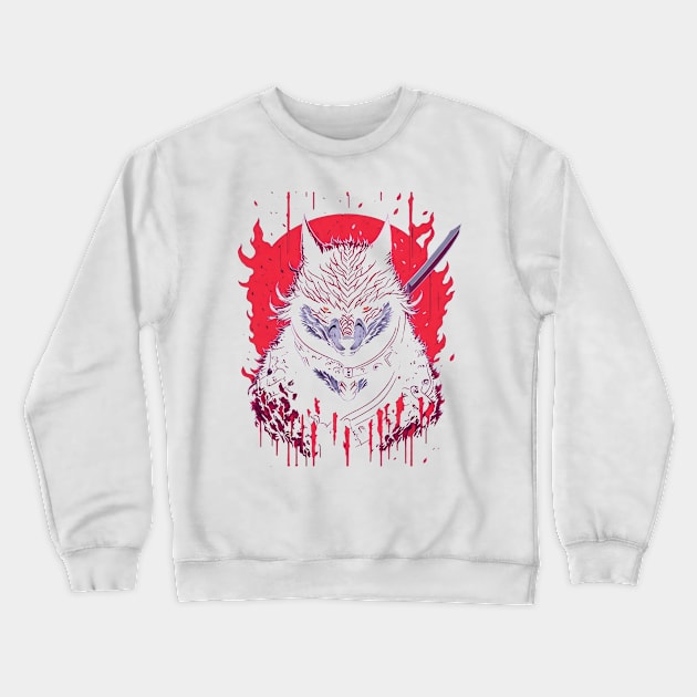 Samurai’s Wolfz Killer Crewneck Sweatshirt by kanzeroz